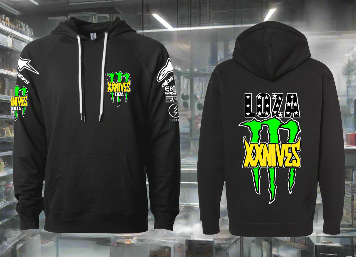 09’ Kyle Loza FMX throwback sponsors heavyweight hoodie.